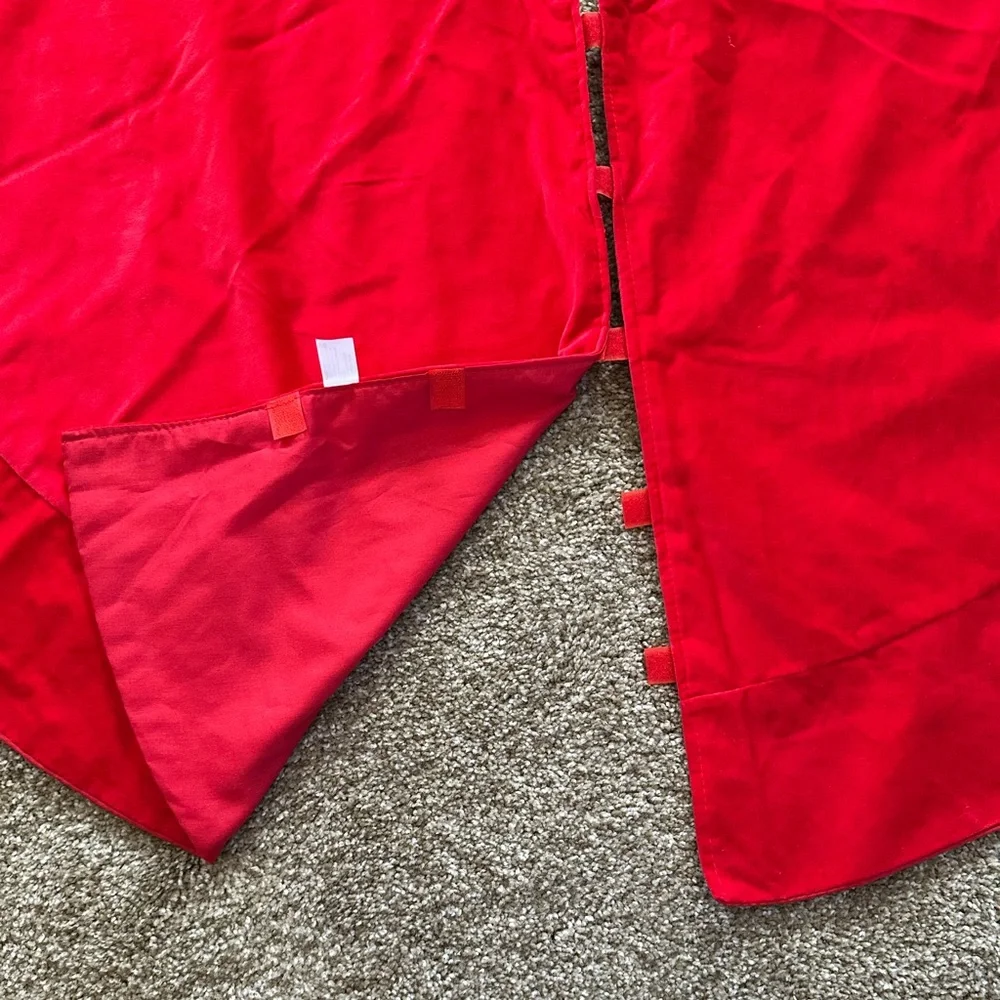 🎄Santa Red Round Velveteen Christmas Tree Skirt Target 47